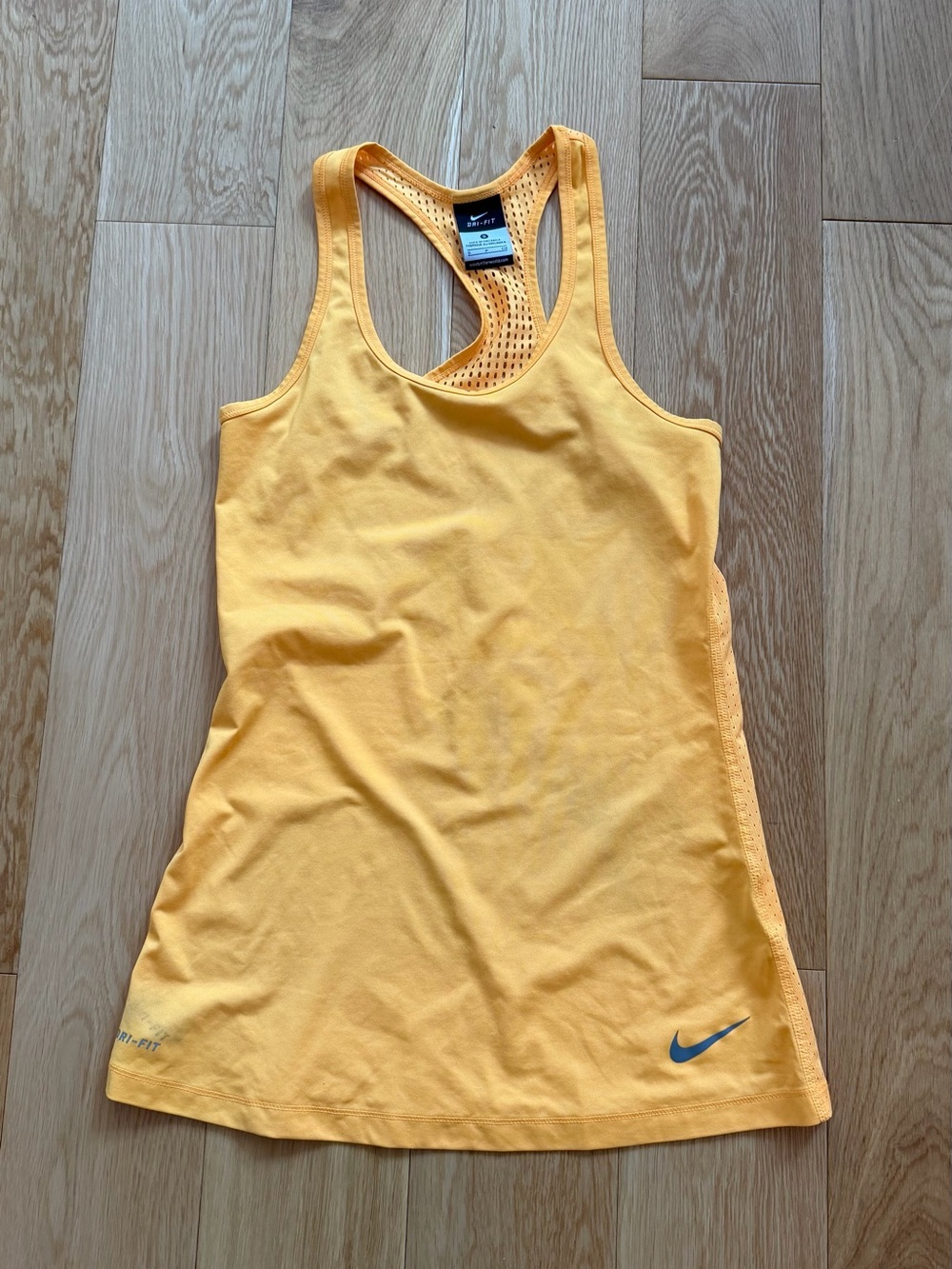 Nike Yellow Dri FIT Racerback Tank Top